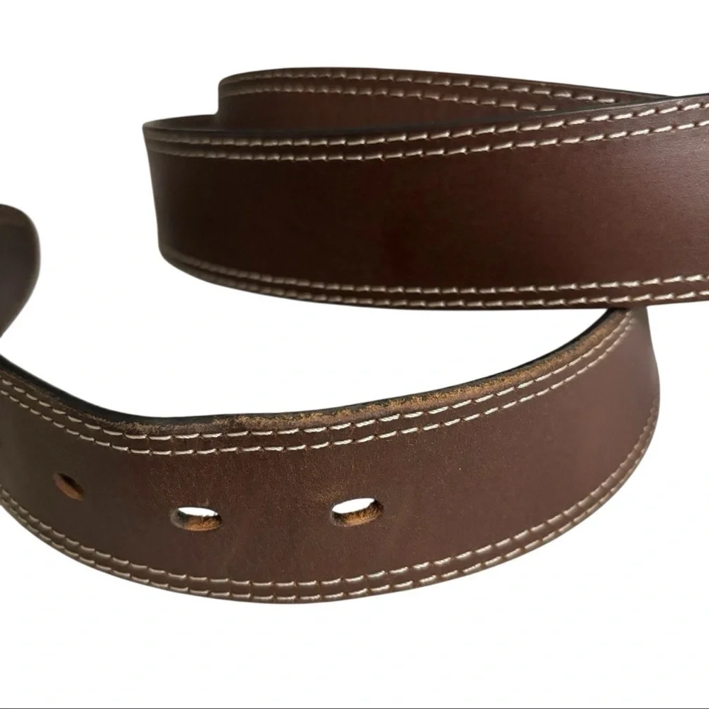Timberland PRO Men's Genuine Brown Leather Belt Size 52 Casual Outdoor Work